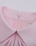 Front shirring short sleeve t-shirt - Pink
