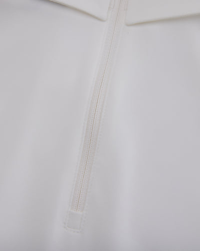 Front shirring short sleeve t-shirt - White