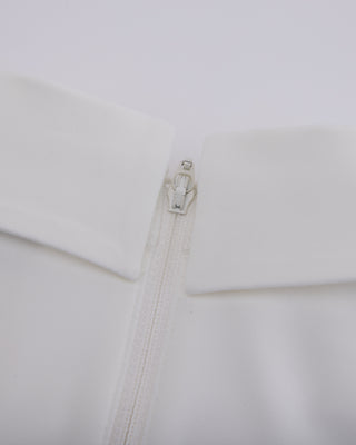 Front shirring short sleeve t-shirt - White