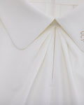 Front shirring short sleeve t-shirt - White