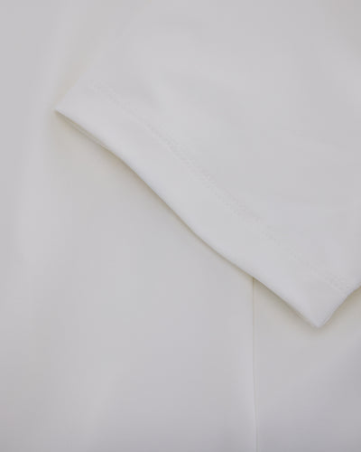 Front shirring short sleeve t-shirt - White
