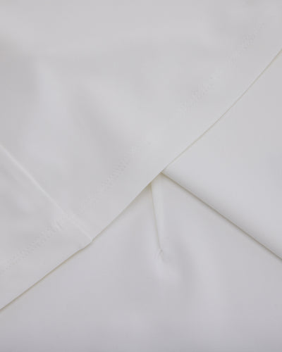 Front shirring short sleeve t-shirt - White