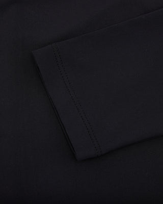 Shirring Ribbon High Neck T-shirt - Black
