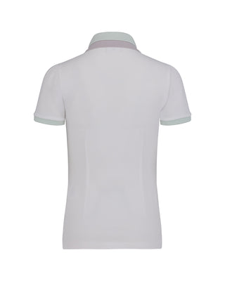 Double Color Collar T-shirt - White