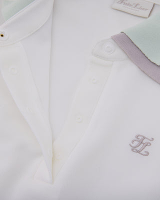 Double Color Collar T-shirt - White