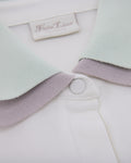 Double color collar t-shirt - White