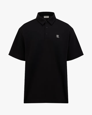 Men's Loose Fit Polo T-shirt - Black