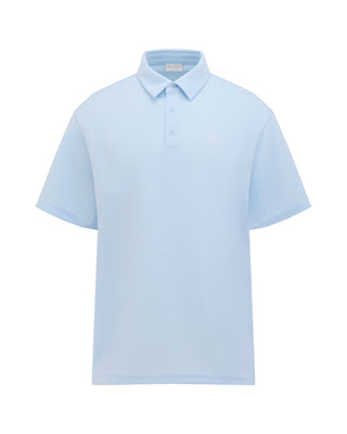 Men's Loose Fit Polo T-shirt - Light Blue