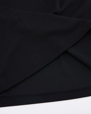 Lettering Scarf Short Sleeve T-shirt - Black