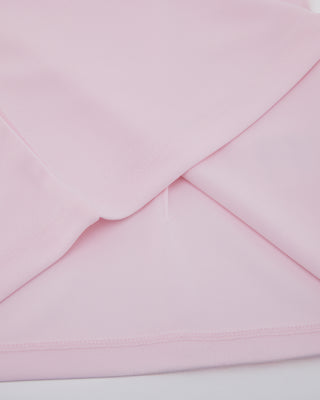 Lettering Scarf Short Sleeve T-shirt - Pink