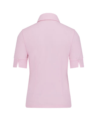 Lettering Scarf Short Sleeve T-shirt - Pink