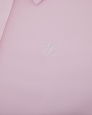 Lettering Scarf Short Sleeve T-shirt - Pink