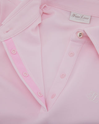 Lettering Scarf Short Sleeve T-shirt - Pink