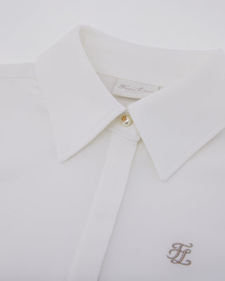 Lettering Scarf Short Sleeve T-shirt - White