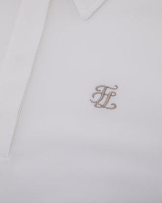 Lettering Scarf Short Sleeve T-shirt - White
