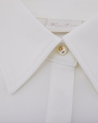 Lettering Scarf Short Sleeve T-shirt - White