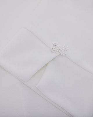 Lettering Scarf Short Sleeve T-shirt - White