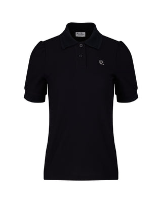 Puff Sleeve Collar T-shirt - Black
