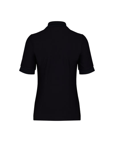 puff sleeve collar t-shirt - Black