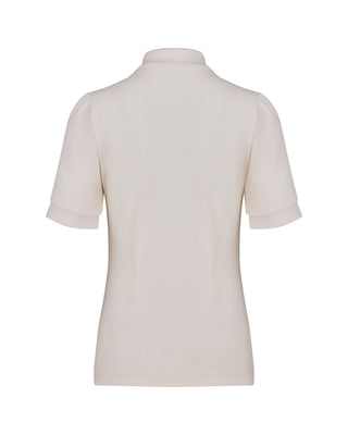 Puff Sleeve Collar T-shirt - Cream
