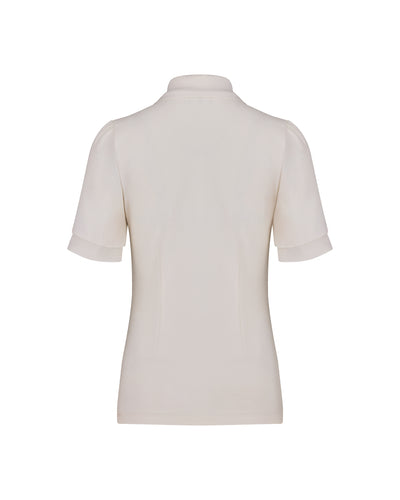 puff sleeve collar t-shirt - Cream