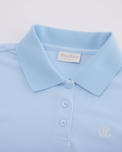 Fair Liar loose fit polo t-shirt - Light Blue