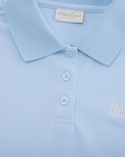 Fair Liar loose fit polo t-shirt - Light Blue