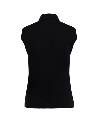 Fair Liar loose fit polo sleeveless t-shirt - Black