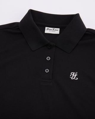 Fair Liar Loose Fit Polo Sleeveless T-shirt - Black