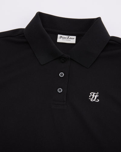 Fair Liar loose fit polo sleeveless t-shirt - Black