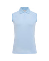 Fair Liar loose fit polo sleeveless t-shirt - Light blue
