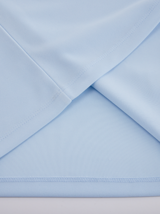 Fair Liar Loose Fit Polo Sleeveless T-shirt - Light Blue