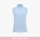 Fair Liar Loose Fit Polo Sleeveless T Shirt (Blue)