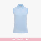 Fair Liar Loose Fit Polo Sleeveless T Shirt (Blue)