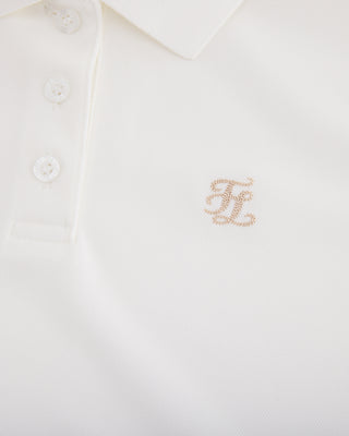 Fair Liar Loose Fit Polo Sleeveless T-shirt - White