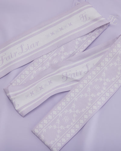 Fair Liar silk scarf set t-shirt - Lavender