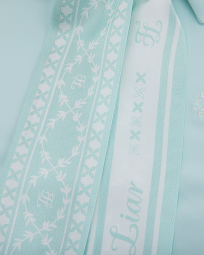 Fair Liar silk scarf set t-shirt - Mint