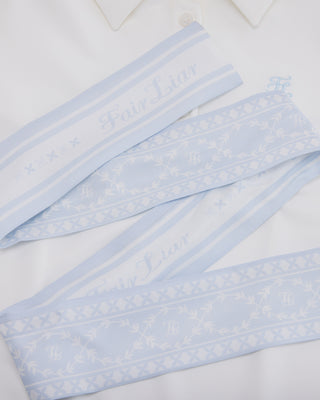 Fair Liar Silk Scarf Set T-shirt - White