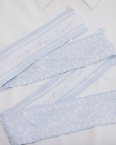 Fair Liar silk scarf set t-shirt - White
