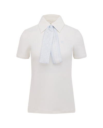 Fair Liar silk scarf set t-shirt - White