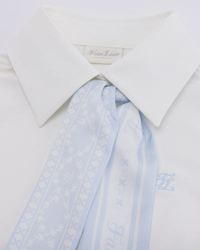 Fair Liar silk scarf set t-shirt - White