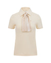 Fair Liar silk scarf set t-shirt - Cream