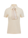 Fair Liar silk scarf set t-shirt - Cream