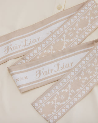 Fair Liar Silk Scarf Set T-shirt - Cream