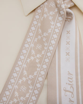 Fair Liar Silk Scarf Set T-shirt - Cream