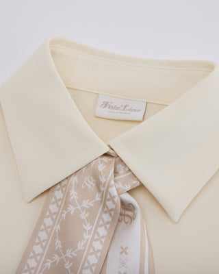 Fair Liar Silk Scarf Set T-shirt - Cream