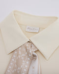 Fair Liar silk scarf set t-shirt - Cream