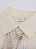 Fair Liar silk scarf set t-shirt - Cream