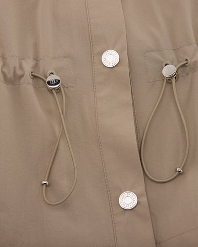 pocket collar waist band vest - Beige