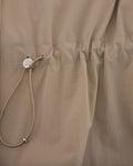 pocket collar waist band vest - Beige